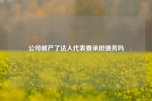公司破产了法人代表要承担债务吗